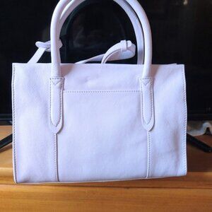 Radley London Arlington Court Pebbled Leather Satchel Handbag Lilac Lavender